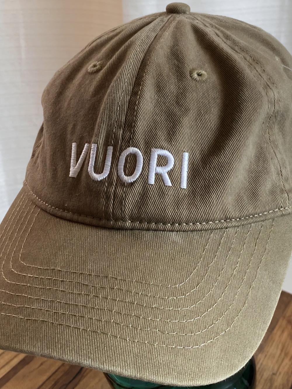 Vuori Olive Logo Dad Hat with White Embroidery
